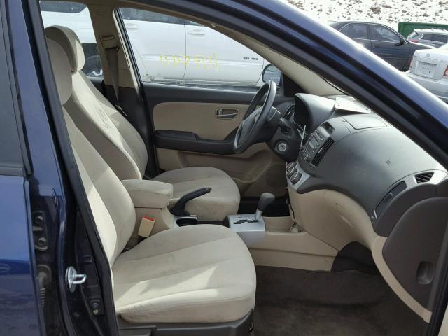 KMHDU46D39U675639 - 2009 HYUNDAI ELANTRA GL BLUE photo 5