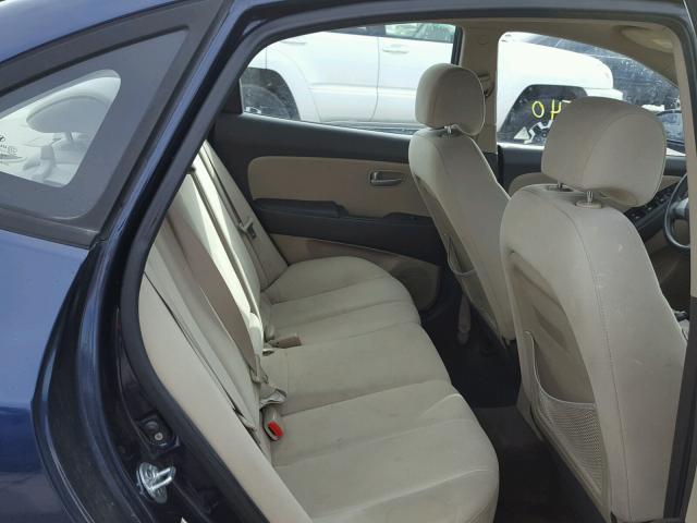 KMHDU46D39U675639 - 2009 HYUNDAI ELANTRA GL BLUE photo 6