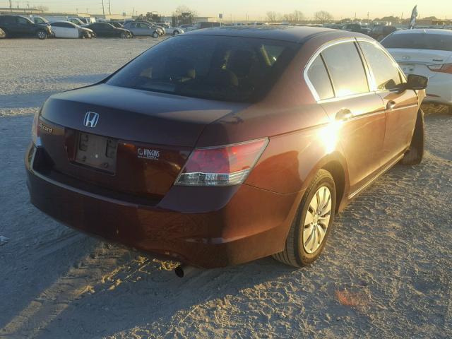 1HGCP26338A149788 - 2008 HONDA ACCORD LX MAROON photo 4