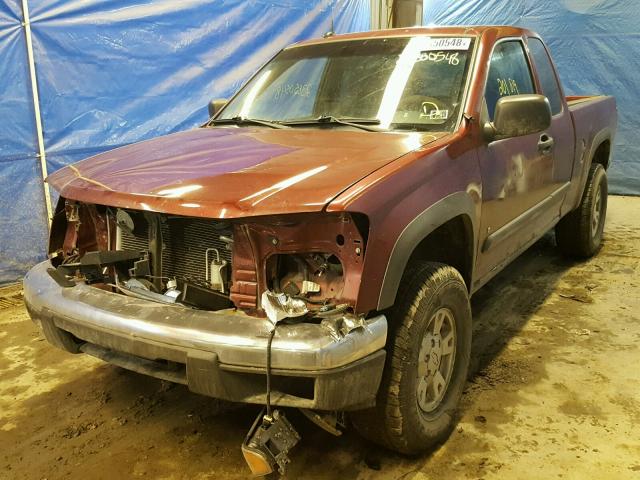 1GCDT199788155741 - 2008 CHEVROLET COLORADO MAROON photo 2