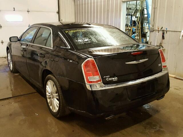 2C3CCARG8DH685591 - 2013 CHRYSLER 300 BLACK photo 3