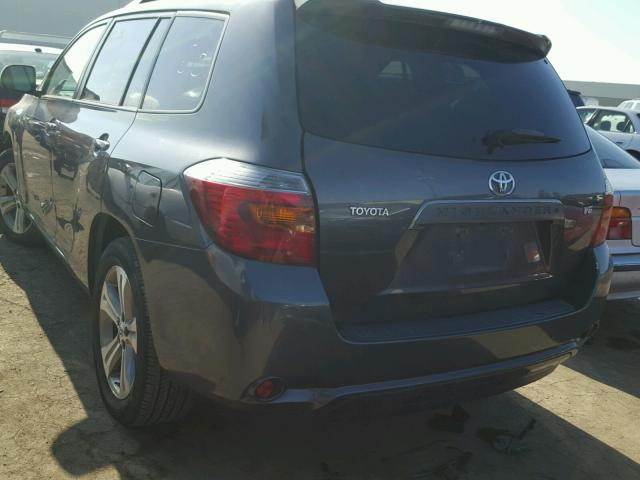 JTEDS43A182067130 - 2008 TOYOTA HIGHLANDER GRAY photo 3