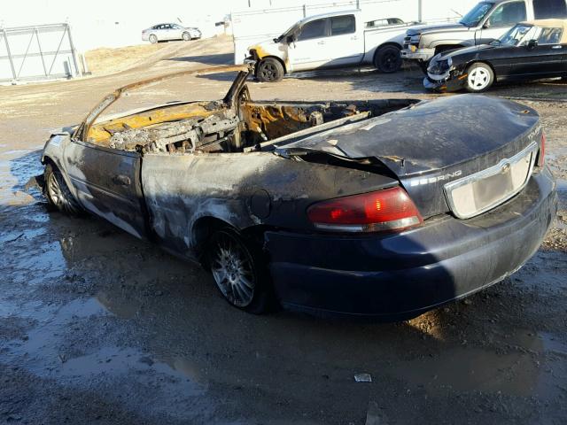 1C3EL55RX4N299690 - 2004 CHRYSLER SEBRING LX BLUE photo 3