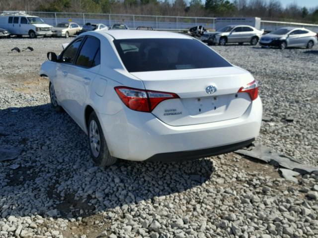 2T1BURHE8FC480840 - 2015 TOYOTA COROLLA L WHITE photo 3