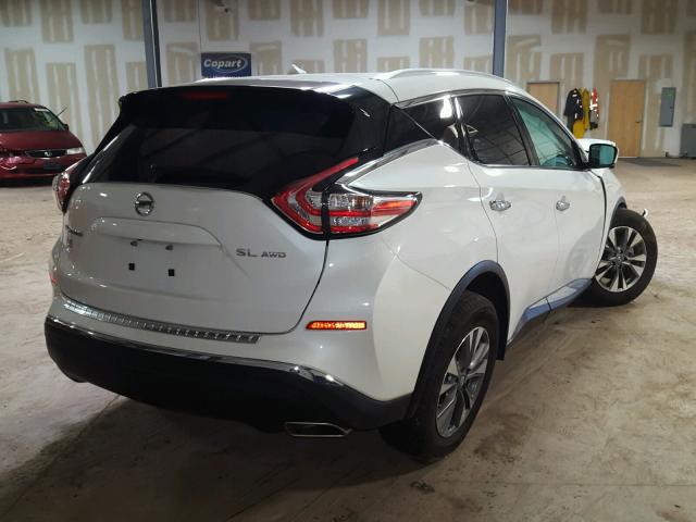 5N1AZ2MH9GN102895 - 2016 NISSAN MURANO S WHITE photo 4