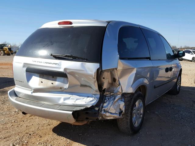 1D4GP24R07B184257 - 2007 DODGE GRAND CARA SILVER photo 4