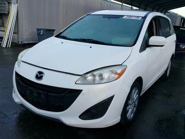 JM1CW2BL0C0108945 - 2012 MAZDA 5 WHITE photo 2