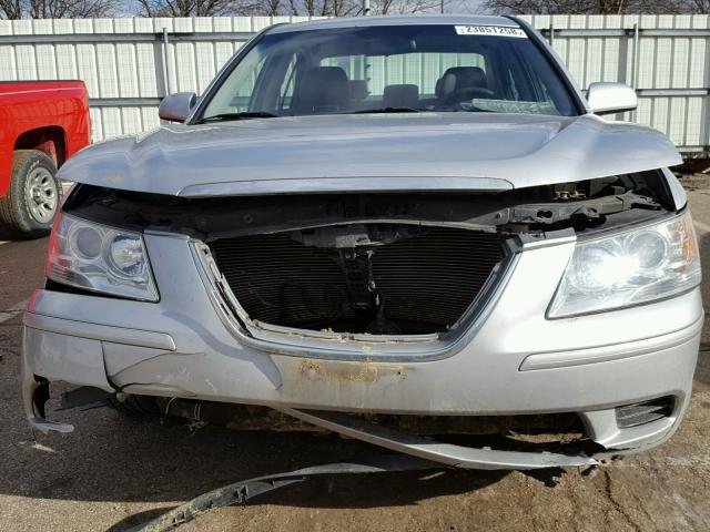 5NPET46C09H558677 - 2009 HYUNDAI SONATA GLS SILVER photo 9