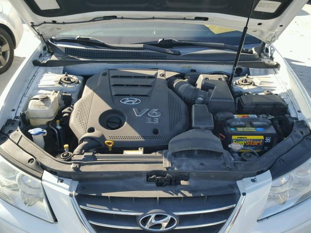 5NPEU46F49H472991 - 2009 HYUNDAI SONATA SE WHITE photo 7