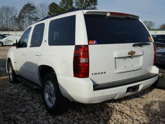 1GNSKBE09DR145392 - 2013 CHEVROLET TAHOE K150 WHITE photo 3