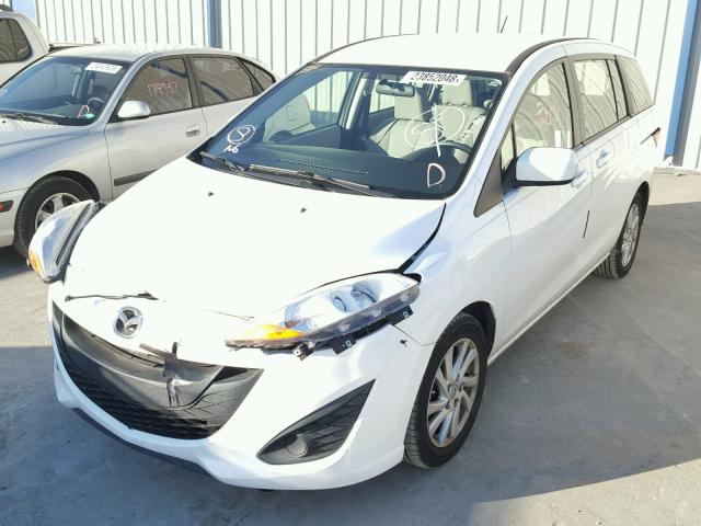 JM1CW2BLXC0107883 - 2012 MAZDA 5 WHITE photo 2