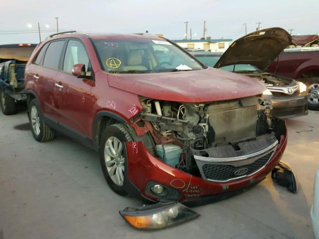 5XYKU3A12BG057495 - 2011 KIA SORENTO EX RED photo 1