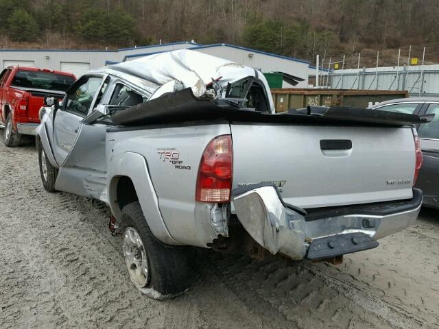 5TELU42N86Z154451 - 2006 TOYOTA TACOMA DOU SILVER photo 3