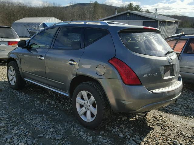 JN8AZ08W26W524070 - 2006 NISSAN MURANO SL GRAY photo 3