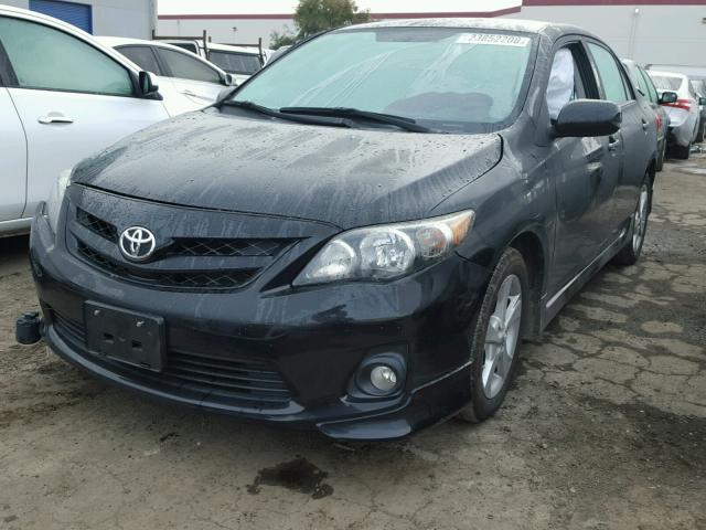 2T1BU4EE3DC979419 - 2013 TOYOTA COROLLA BA BLACK photo 2