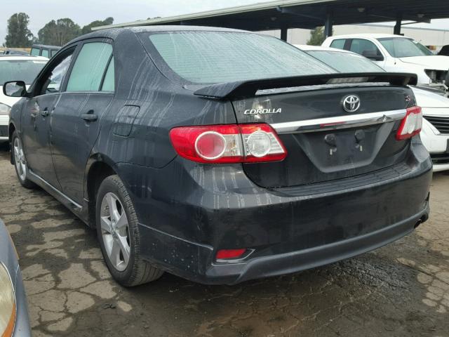 2T1BU4EE3DC979419 - 2013 TOYOTA COROLLA BA BLACK photo 3