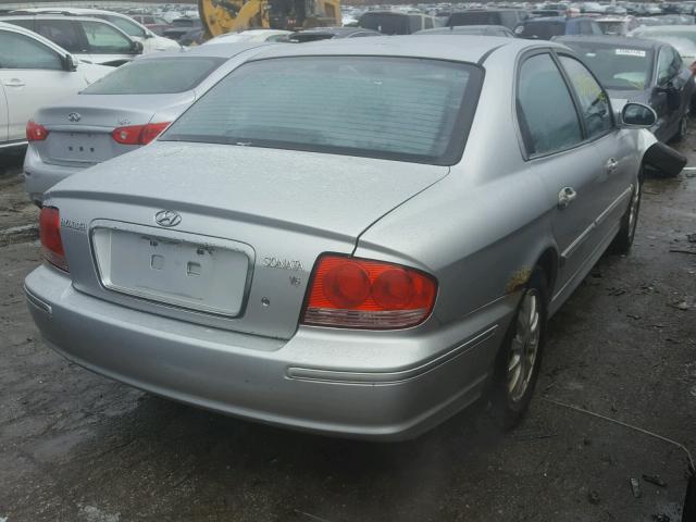 KMHWF35H25A130173 - 2005 HYUNDAI SONATA GLS SILVER photo 4