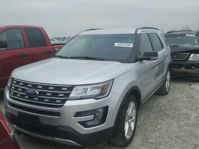 1FM5K7D85HGA22132 - 2017 FORD EXPLORER X SILVER photo 2