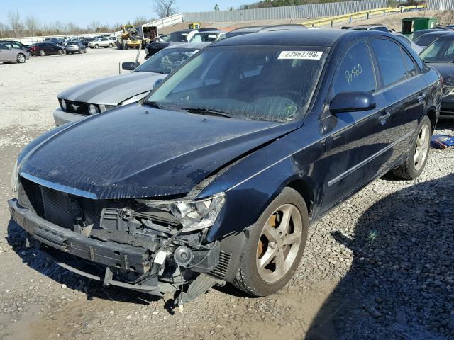 5NPEU46F08H365631 - 2008 HYUNDAI SONATA SE BLUE photo 2