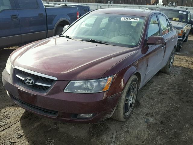 5NPEU46F07H185645 - 2007 HYUNDAI SONATA SE MAROON photo 2