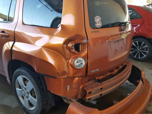 3GNCA13D08S720389 - 2008 CHEVROLET HHR LS ORANGE photo 9