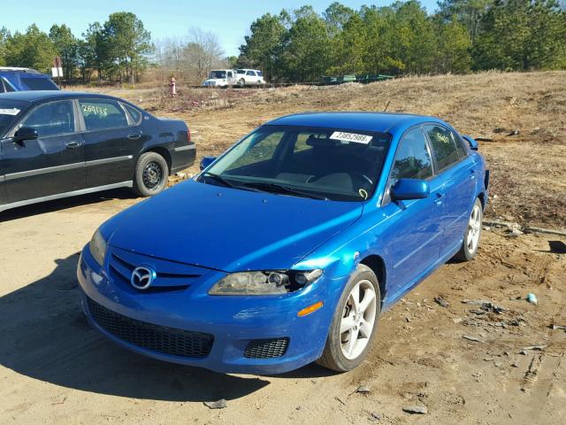 1YVHP84D175M02286 - 2007 MAZDA 6 S BLUE photo 2