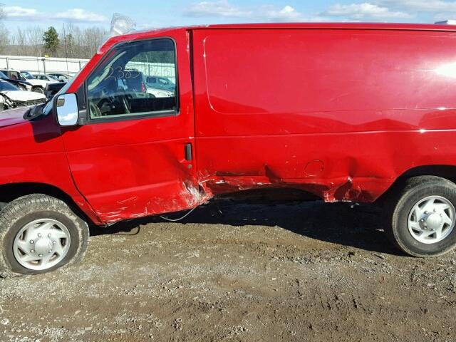 1FTNE2EL3CDA70322 - 2012 FORD ECONOLINE RED photo 9