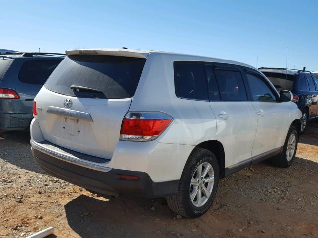 5TDZA3EH6BS016773 - 2011 TOYOTA HIGHLANDER WHITE photo 4