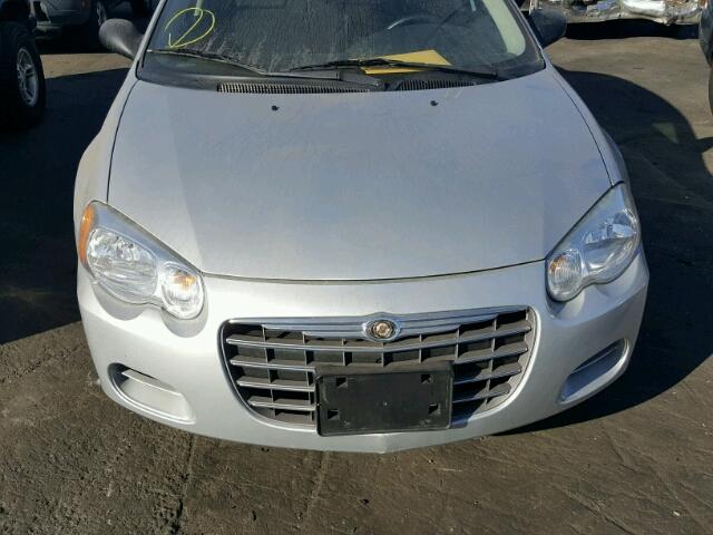 1C3EL46X65N650362 - 2005 CHRYSLER SEBRING SILVER photo 9