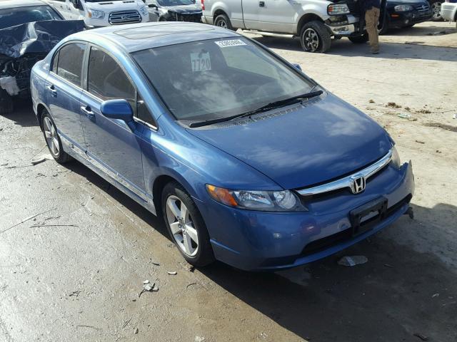 1HGFA16848L068162 - 2008 HONDA CIVIC EX BLUE photo 1