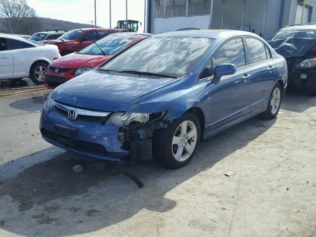 1HGFA16848L068162 - 2008 HONDA CIVIC EX BLUE photo 2