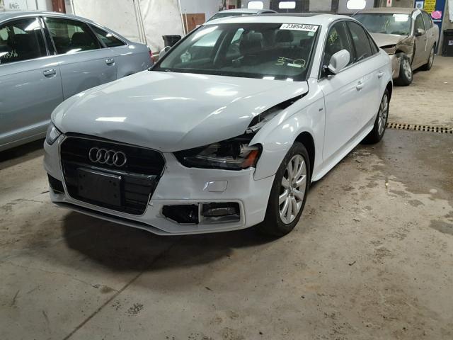 WAUAFAFLXFN031369 - 2015 AUDI A4 PREMIUM WHITE photo 2