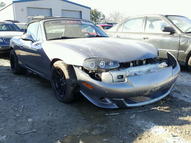 JM1NB354240408678 - 2004 MAZDA MX-5 MIATA GRAY photo 1