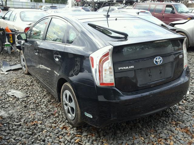 JTDKN3DU4F1934853 - 2015 TOYOTA PRIUS BLACK photo 3