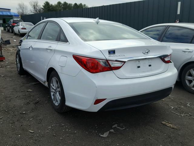 5NPEB4AC1EH865862 - 2014 HYUNDAI SONATA GLS WHITE photo 3