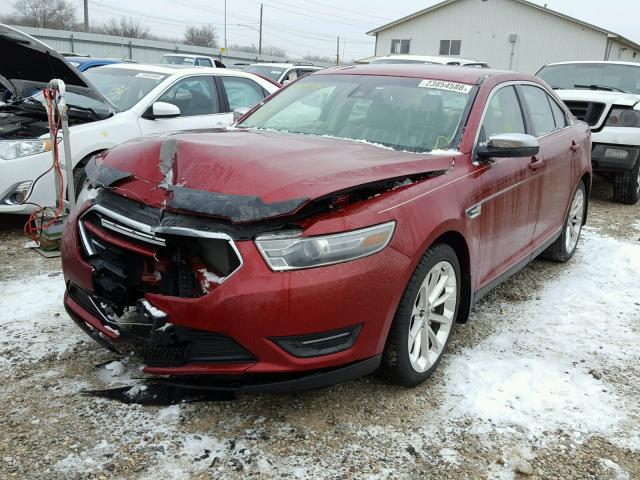 1FAHP2F80EG117539 - 2014 FORD TAURUS LIM RED photo 2