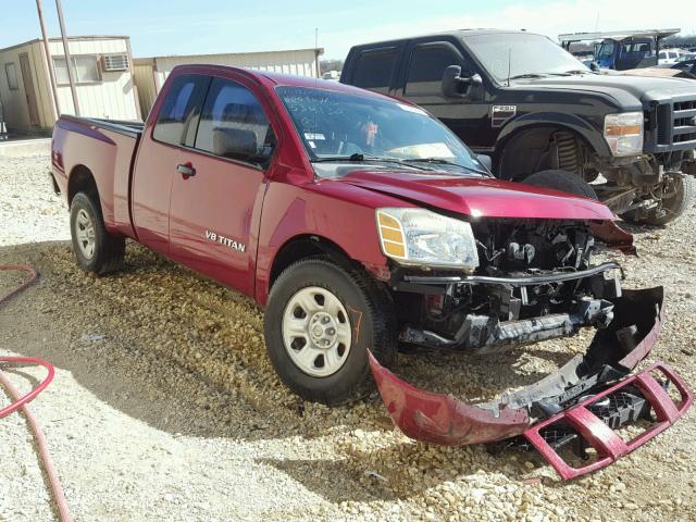 1N6BA06A26N534132 - 2006 NISSAN TITAN XE RED photo 1