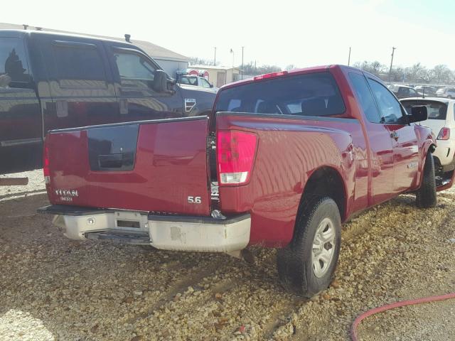 1N6BA06A26N534132 - 2006 NISSAN TITAN XE RED photo 4