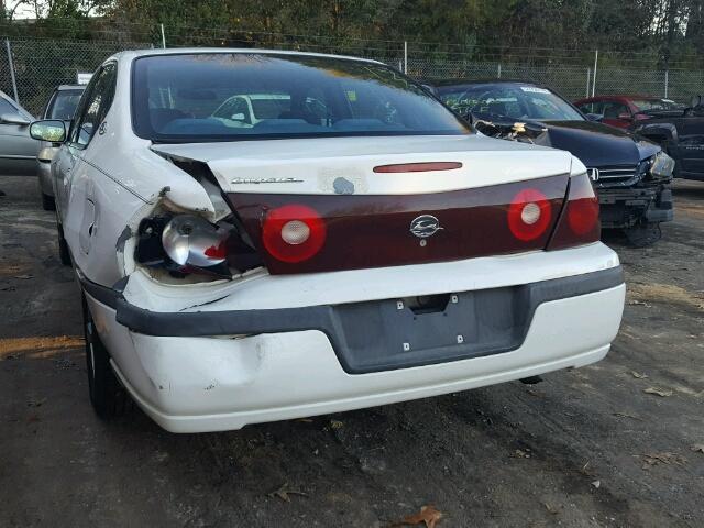 2G1WF52E439235258 - 2003 CHEVROLET IMPALA WHITE photo 3