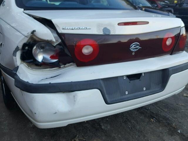 2G1WF52E439235258 - 2003 CHEVROLET IMPALA WHITE photo 9