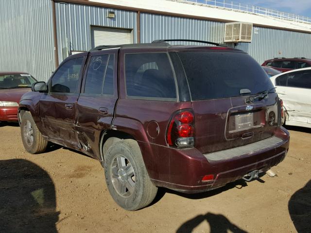 1GNDT13S862140703 - 2006 CHEVROLET TRAILBLAZE MAROON photo 3