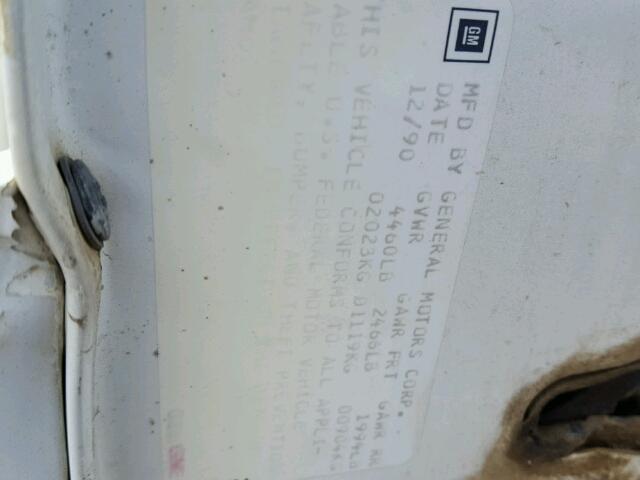 1G2WT54T6MF238722 - 1991 PONTIAC GRAND PRIX Ağ foto 10