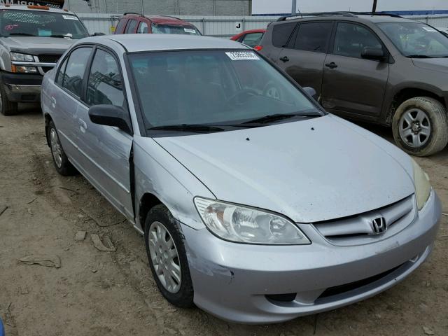 2HGES16565H587933 - 2005 HONDA CIVIC LX SILVER photo 1