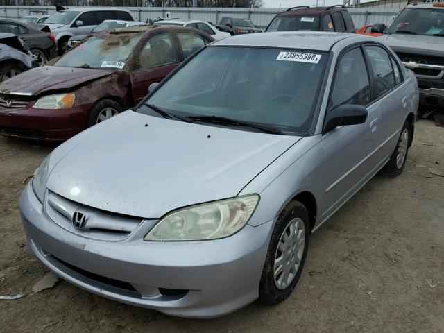 2HGES16565H587933 - 2005 HONDA CIVIC LX SILVER photo 2