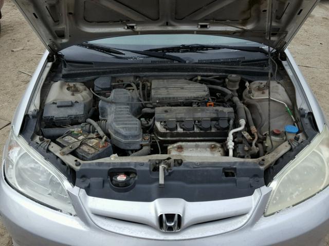 2HGES16565H587933 - 2005 HONDA CIVIC LX SILVER photo 7