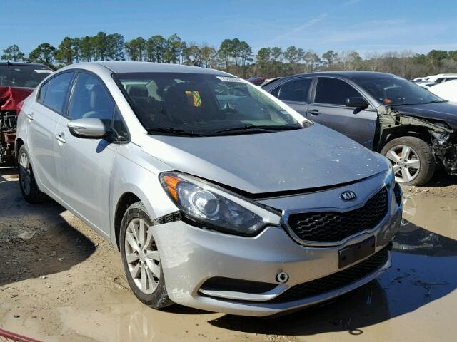 KNAFX4A60E5137706 - 2014 KIA FORTE LX SILVER photo 1