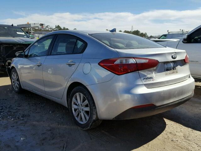 KNAFX4A60E5137706 - 2014 KIA FORTE LX SILVER photo 3