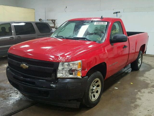 1GCEC14XX9Z220314 - 2009 CHEVROLET SILVERADO RED photo 2