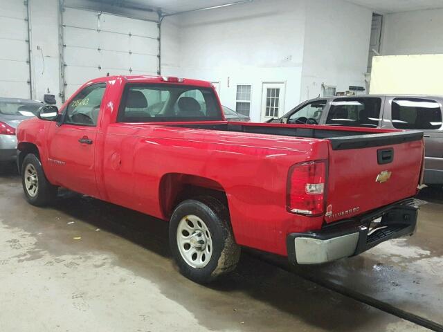 1GCEC14XX9Z220314 - 2009 CHEVROLET SILVERADO RED photo 3