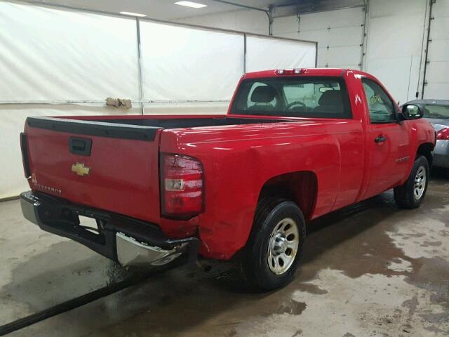 1GCEC14XX9Z220314 - 2009 CHEVROLET SILVERADO RED photo 4